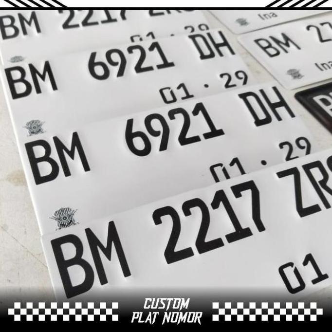 CUSTOM PLAT NOMOR - PLAT FONT BARU - CETAK PLAT NOMOR - PLAT NOMOR MOTOR font baru - plat nomor baut