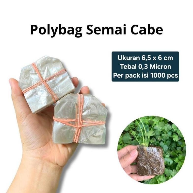 Bisa Cod Plastik Polybag / Polibeg Semai Cabai / Cabe Dan Sayur Isi 1000 Lembar Media ,,