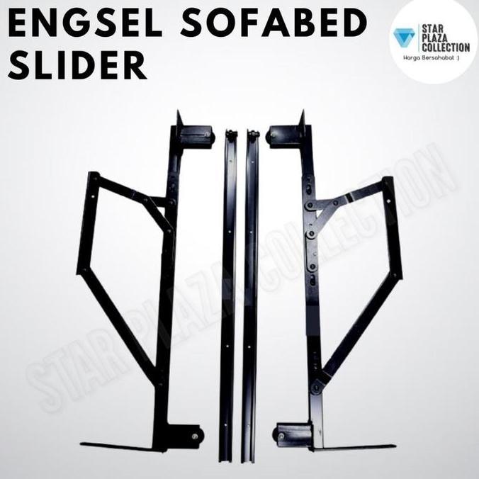 TERLARIS - Engsel Mekanik Sofabed Recliner Sliding / Reklening Sofa Bed Tarik