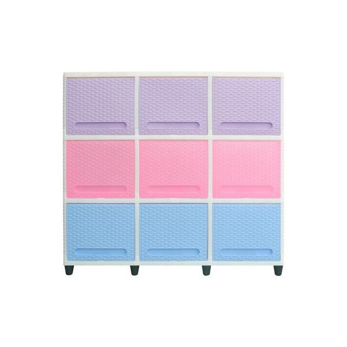 NEW - lemari plastik triple club flip 3 susun