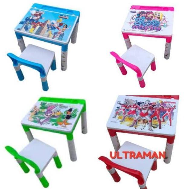 TERLARIS - MEJA BELAJAR + KURSI ANAK SET AKAKO