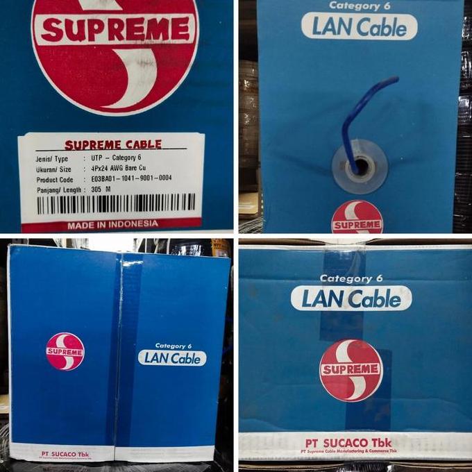 Kabel UTP cat 6 supreme ready stok