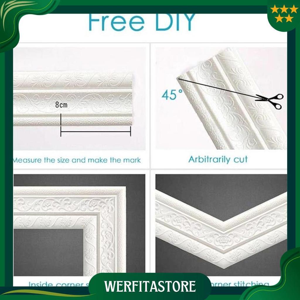 [Tebal] Wall Border List Foam 3D 8Mm Wallpaper Tebal List Dinding Border Plafon Stiker Dekorasi Dind