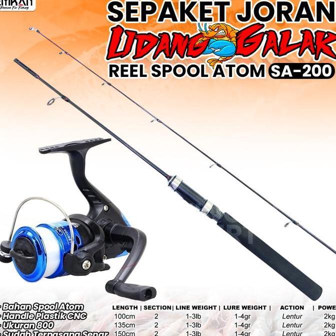 Sepaket Joran pancing Udang Galak Fiber Solid 1-3 LB pancing joran pancing mancing