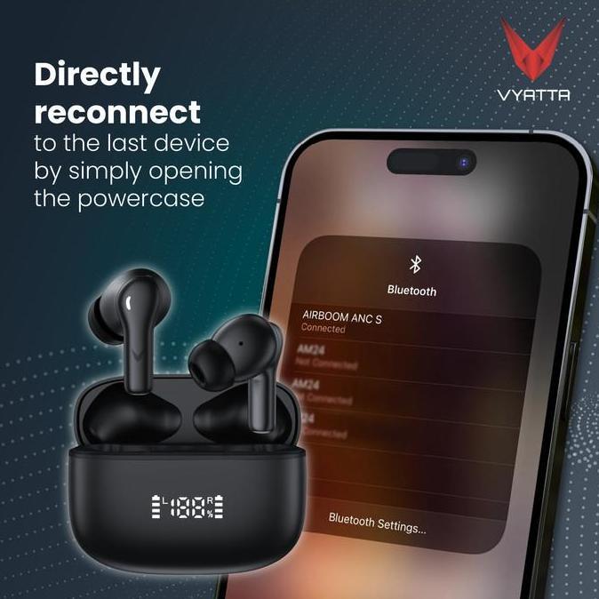 VYATTA AIRBOOM ANC S TWS BLUETOOTH HEADSET EARPHONE CUSTOM EQ