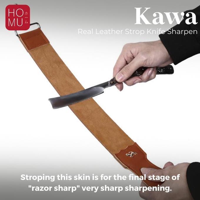 HOMU KAWA Real Leather Strop Sharpen Pengasah Kulit
