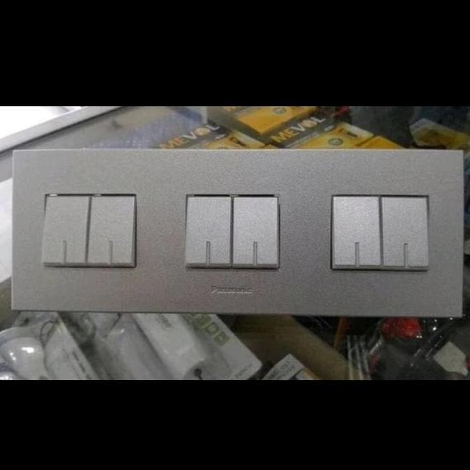 Saklar 6 Gang Silver Mws Panasonic 6Gang Switch  Sale