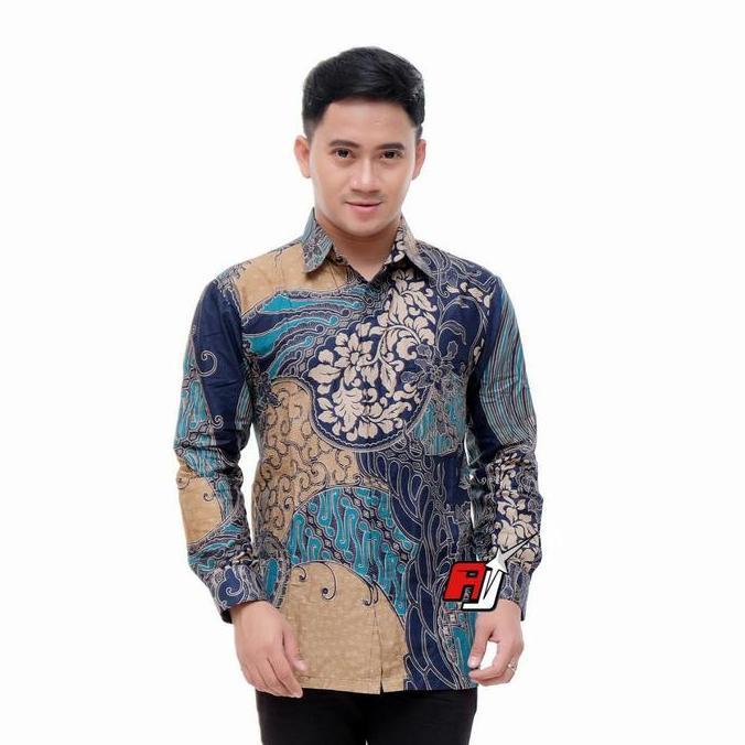 Kemeja Pria Lengan Panjang Baju Batik Kondangan Pria Dewasa Kekinian