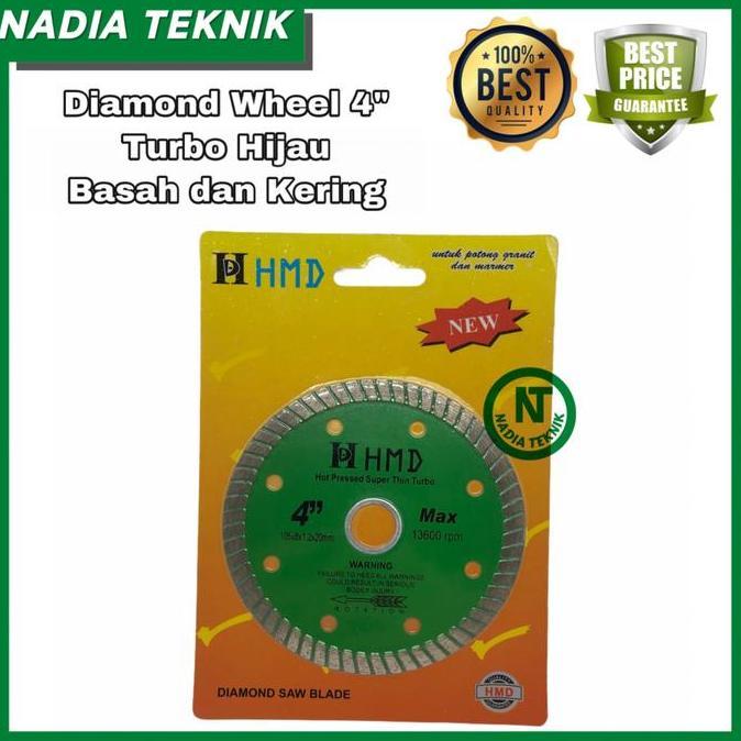 Diamond Wheel 4" Turbo HMD / Mata Pisau Potong Keramik Kering Basah