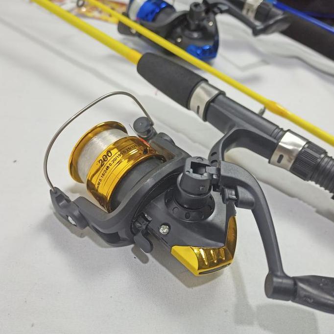 2 Full Set Alat Pancing Joran Sambung 120-150 Cm Tas Shimano Reel 5BB Lengkap Isi 2 Set Pancingan ik