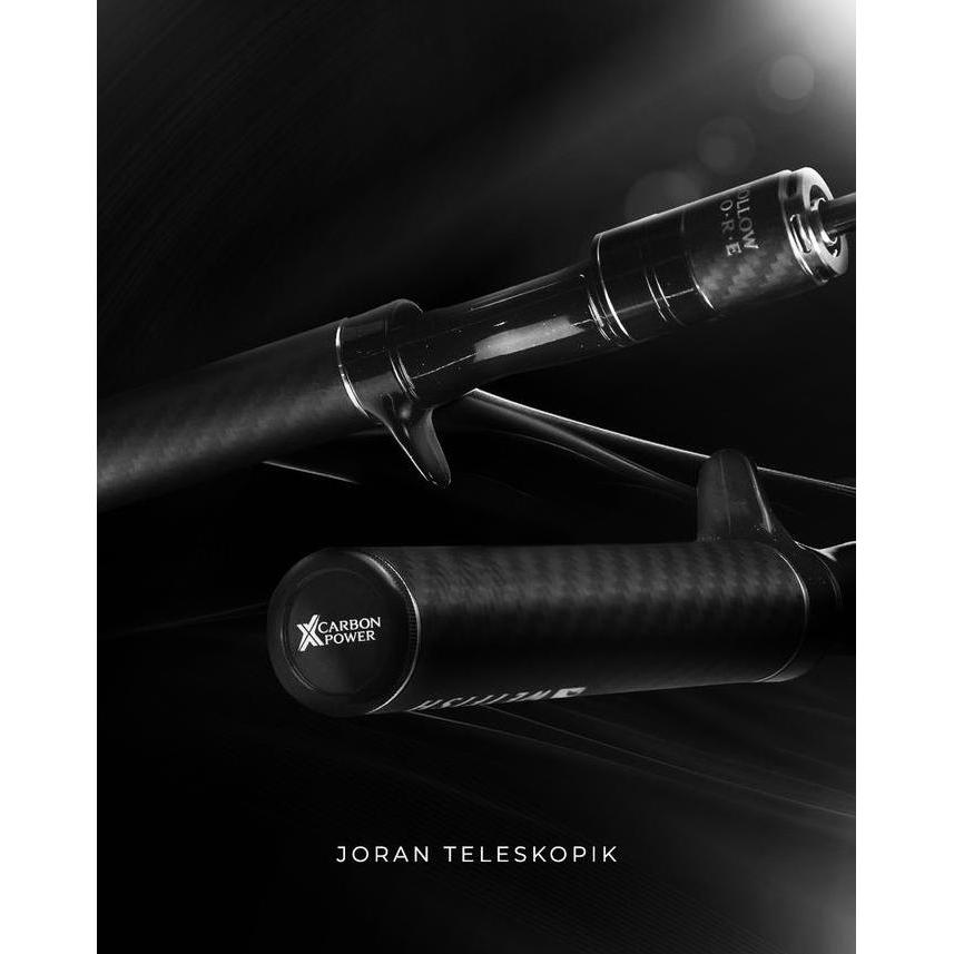 Joran Teleskopik Hollow Carbon Wetfish Jet Black SP & BC (Titanium Tip dan Solid Carbon Tip)