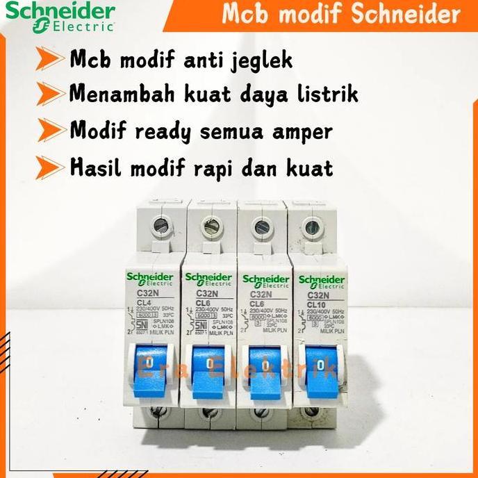 Mcb Schneider PLN mcb modif Schneider 6a modif 10a-50a mcb modif anti jeglek