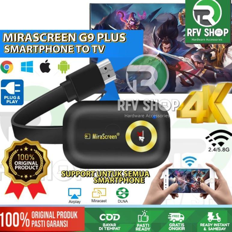 MIRASCREEN G9 PLUS 2,4G/5G 4K HDMI Wireless Display Dongle Mirroring smartphone to TV