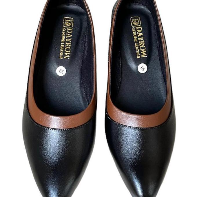 SEPATU FLAT KULIT WANITA / SEPATU KULIT MAGETAN MURAH / SEPATU KULIT KR11