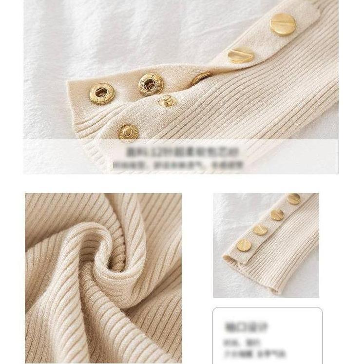 GS - VERSI JUMBO Atasan Button Knit Baju Rajut JUMBO inara | korean style iner inara hijab Manset Bi