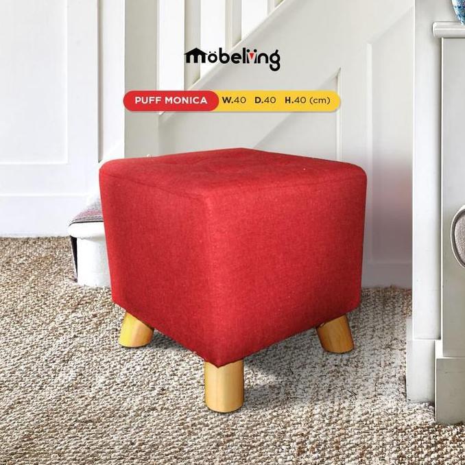 PROMO DISKON - Mobeliving - Puff Monica Minimalis - Sofa Tunggal - Sofa Satu Seater