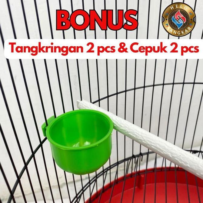 SET SANGKAR LOVEBIRD PVC HITAM OVAL / KAPSUL BESI IMPORT KANDANG LOVEBIRD SANGKAR BURUNG LOVE BIRD P