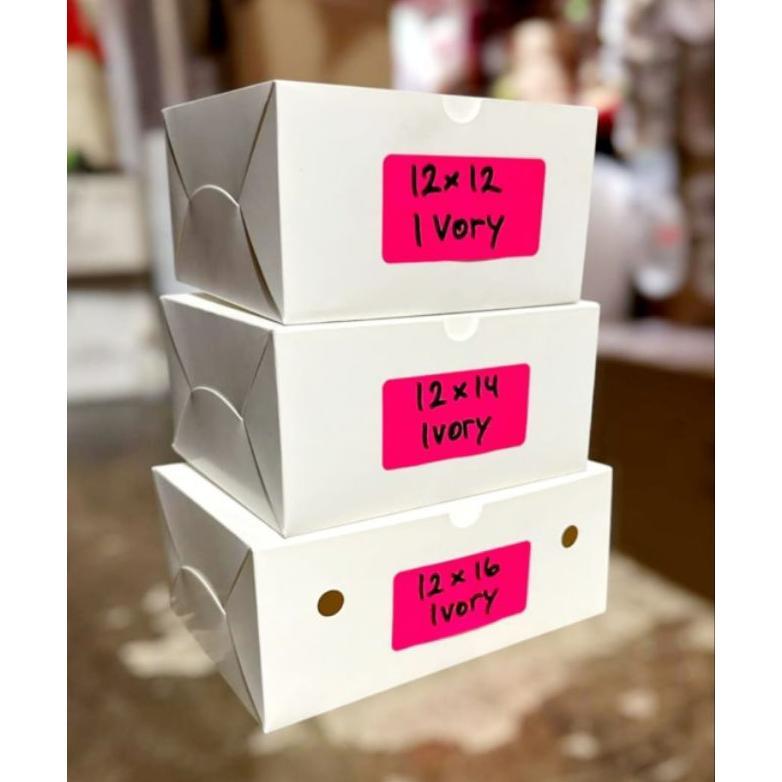 isi 50 dus snack IVORY PREMIUM / dus kue ukuran 12x12 12x14 12x16