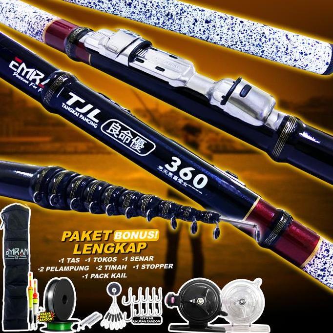 Pancing Joran Tegek Kolong Emran TJL ruas 38 cm full kolongan Cod
