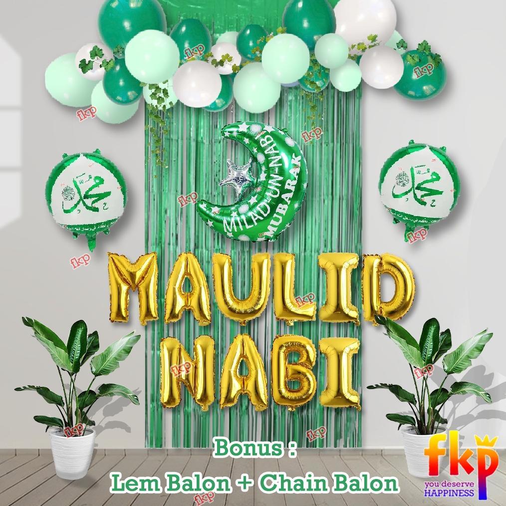Fun Kids Party Dekorasi Milad Nabi / Kelahiran Nabi Muhammad / Balon dekor Milad / Miladun Nabi / Ul
