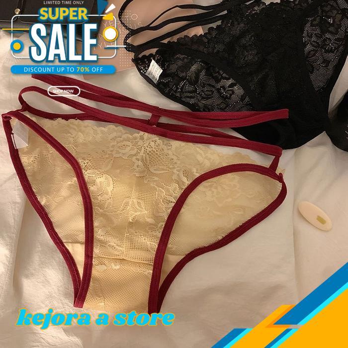 CELANA DALAM RENDA TALI TRANSPARAN  G STRING CD WANITA C113 BY KEJORA STORE