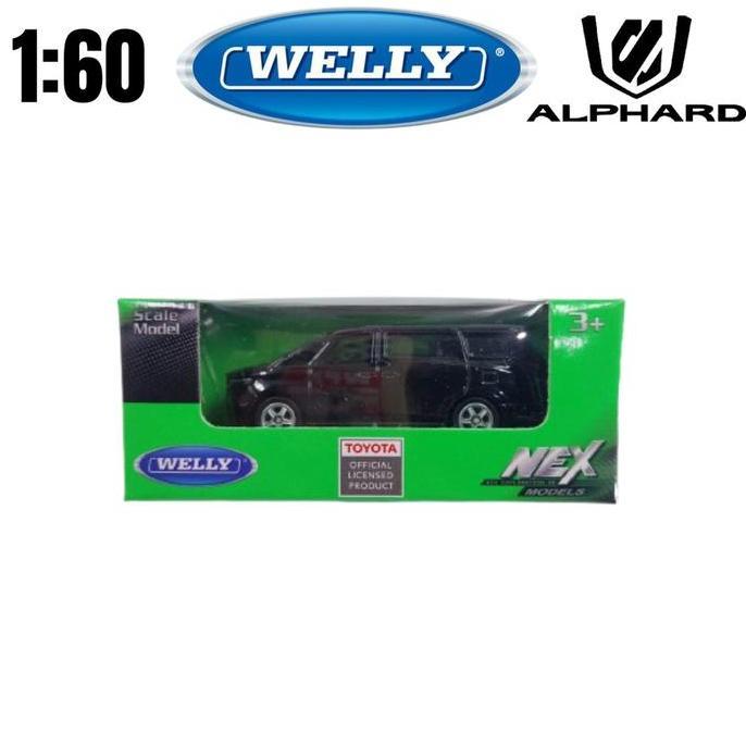 Diecast Welly Nex Toyota Alphard Hitam Skala 1:60 Mobil Balap