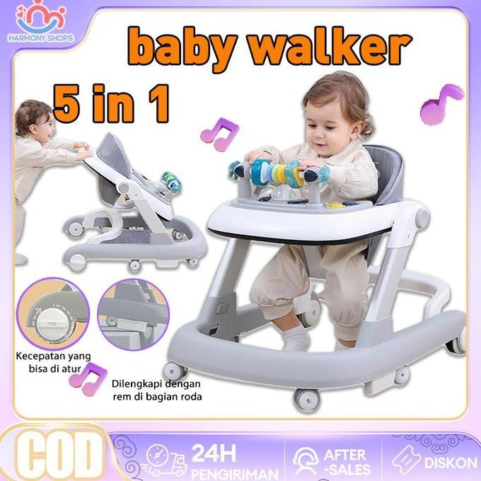 [COD]Baby Walker Lipat untuk Belajar Berjalan - Roda Bayi Kereta Bayi Toys Anak-Anak Children babywa