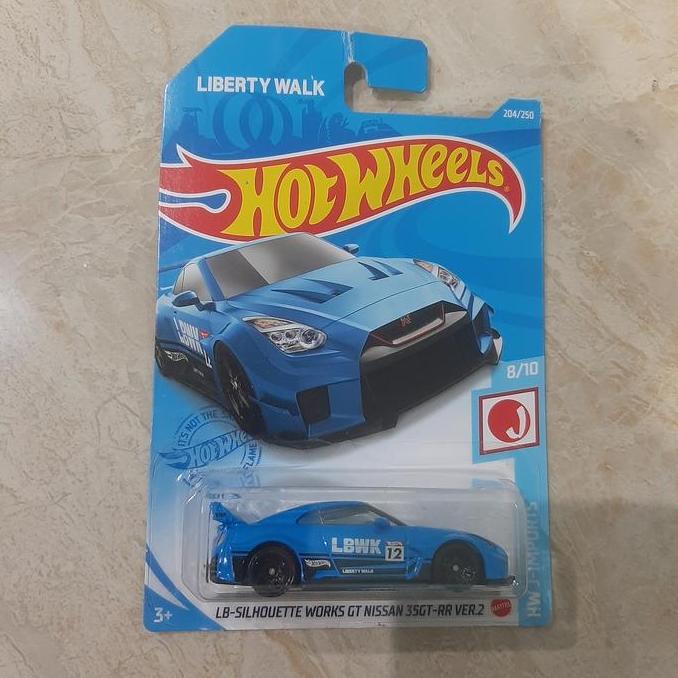 hotwheels lb silhouette works gt nissan 35gt Ver2 Biru Japan Card back card Tulisan Kanji Jepang rar