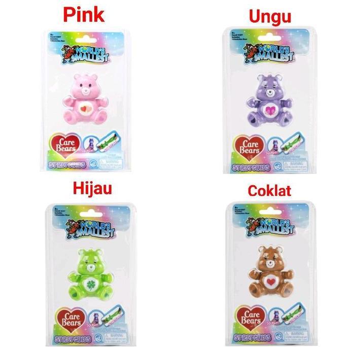Mainan Kreatif Anak World Smallest Care Bears Squishies 4 warna, Super Pistol Soaker Air 3 Variasi M