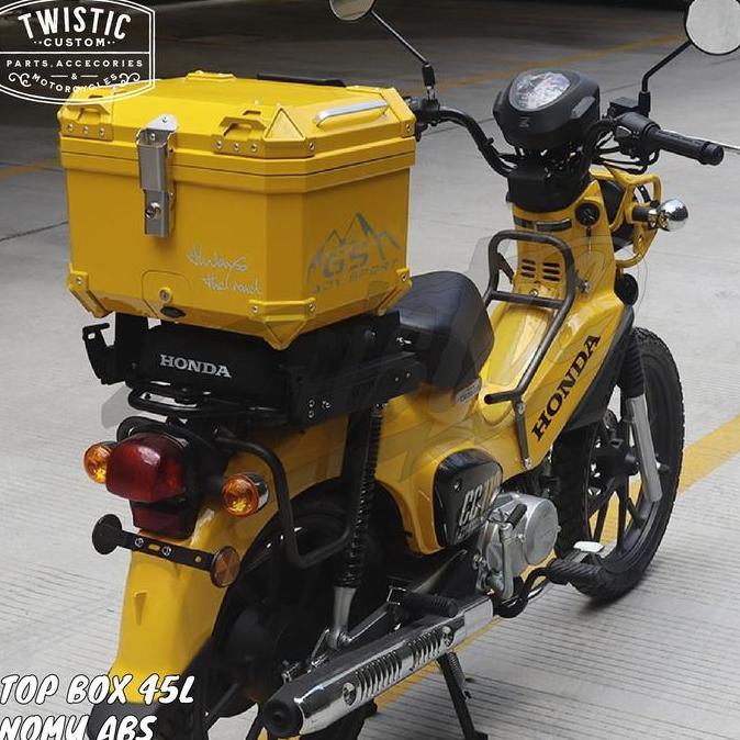 Top Box Pannier Belakang 45L 45 Liter Motor Honda CT 125 CC 110 Super Cub Monkey 125 Vespa Honda Sty