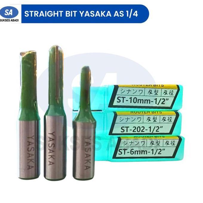 YASAKA ST-6/8/10 Mata Router Profil Lurus Besar Shank 1/2"
