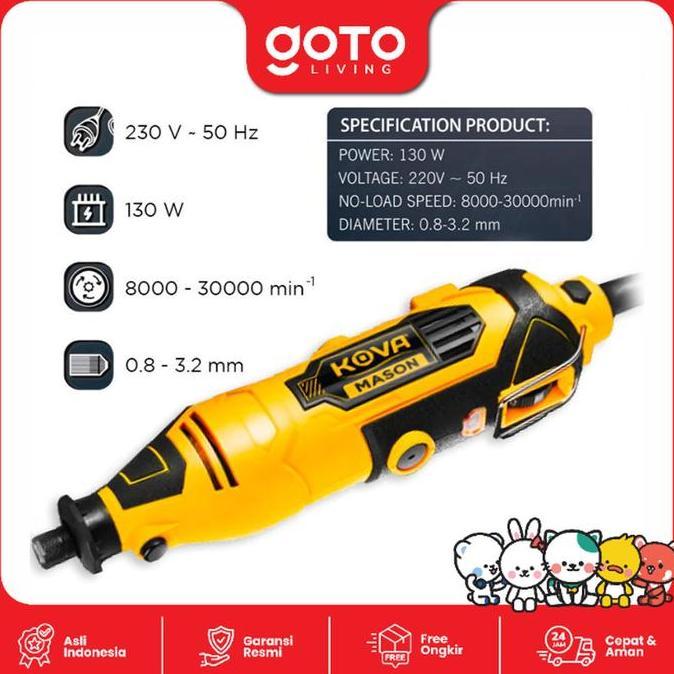 Kova Mason Mini Die Grinder Tuner Set 40 Pcs Gerinda Bor Mini