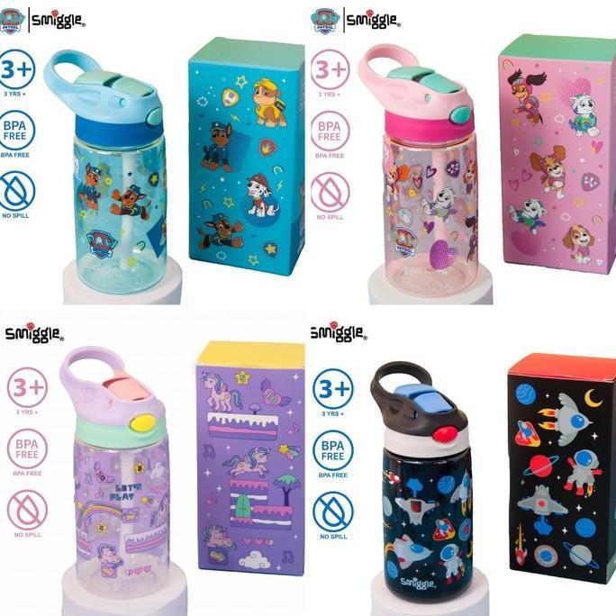 Smiggle Botol Minum junior Paw Patrol, Unicorn, Astronot/Kado/Ori