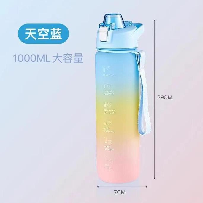 Botol Minum Pastel 1 liter/Botol minum motivasi 1 liter/botol gradasi