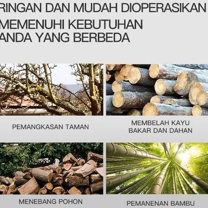 ZPER Cordless Chainsaw Gergaji Mesin Lithium Gergaji Rantai Elektrik Portable Genggam Lithium ZP008 