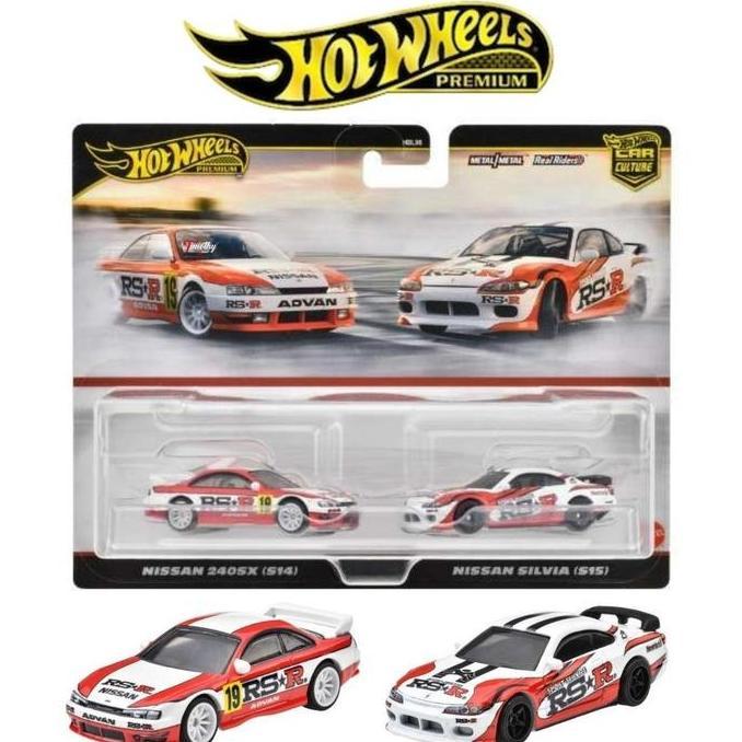 Hot Wheels Premium 2 Pack Nissan 240SX (S14) Vs Nissan Silvia (S15)