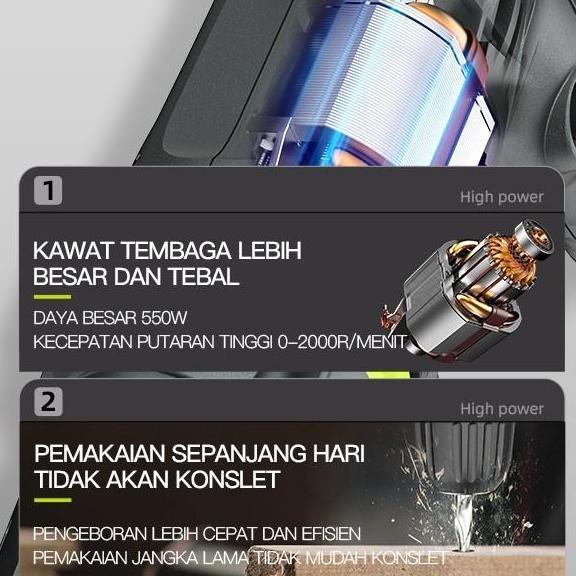 Zperbor Bor Tangan Listrik Bor Beton Bor Tembok Alat Bor Obeng Bor Kayu Zp018