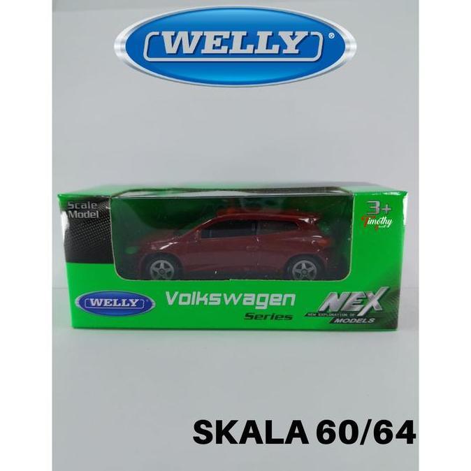 Diecast Welly Nex Skala 60 Volkswagen VW Scirocco Maroon
