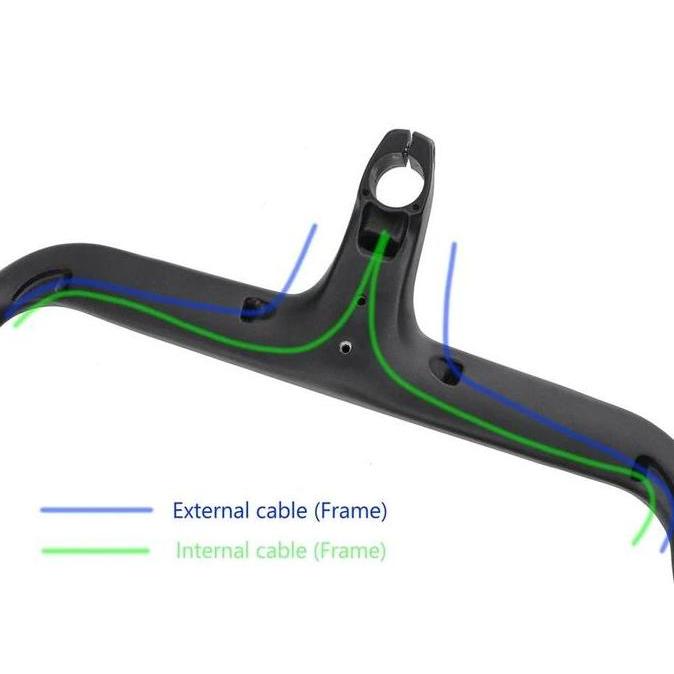 Kocevlo Carbon Aero Dropbar Integrated Clean Look 360 / 380 / 400 / 420 / 440 Internal Cable Handleb