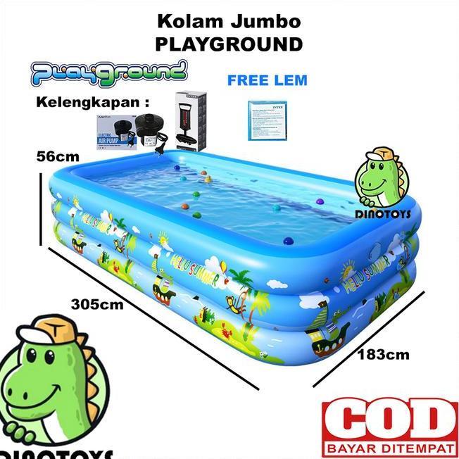 Dinotoys Kolam Renang Anak Portable Ukuran Jumbo Muat Hingga Dewasa