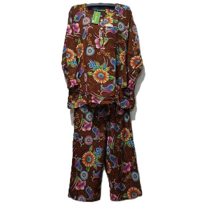 Promo SETELAN CPLP JUMBO LD 120 CM BATIK KENCANA UNGU LABEL HIJAU KUI Diskon