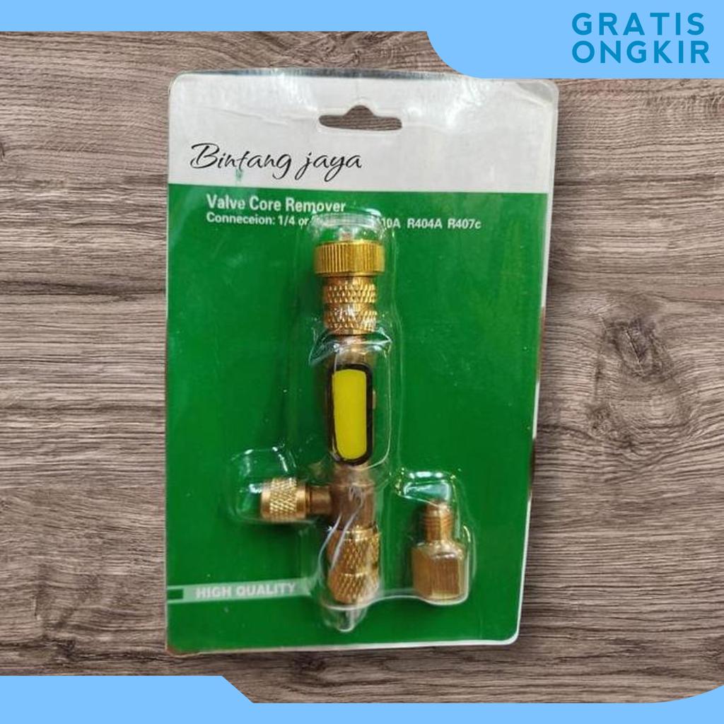 Valve Core Remover Alat Cabut Buka Pentil Ac R22 R32 R410 R134