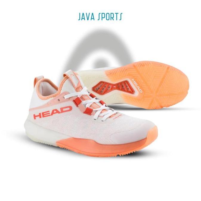 Sepatu Padel Tenis Head Motion Pro | Women | White/ Coral Padel Shoes
