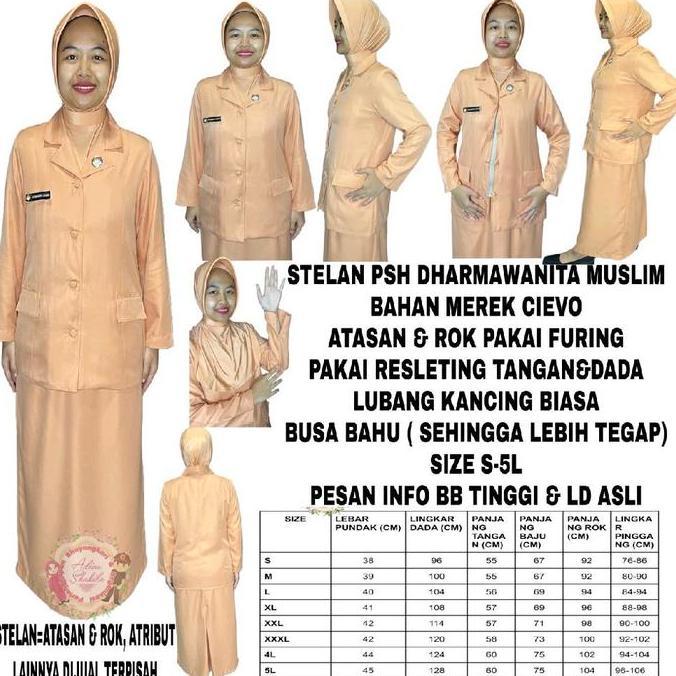 STELAN PSH DHARMA . WANITA MUSLIM BAHAN CIEVO SUDAH JAHIT Terlaris