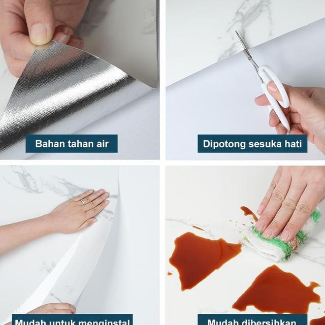 Wallr Dinding Vinyl Marble Roll 2.8 Meter 1.2 Meter Vinyl Marbel Granit Stiker Lemari Cabinet Marbel