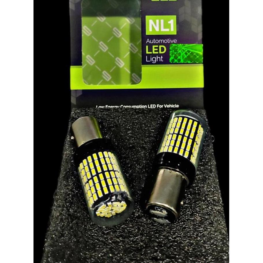 LUXIMOS LED NL1 STOPLAMP LAMPU STOP S25 KAKI 2 114 LED SUPER BRIGHT