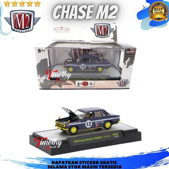 M2 Machines CHASE 1969 Datsun Bluebird 1600SSS Navy Angka 12