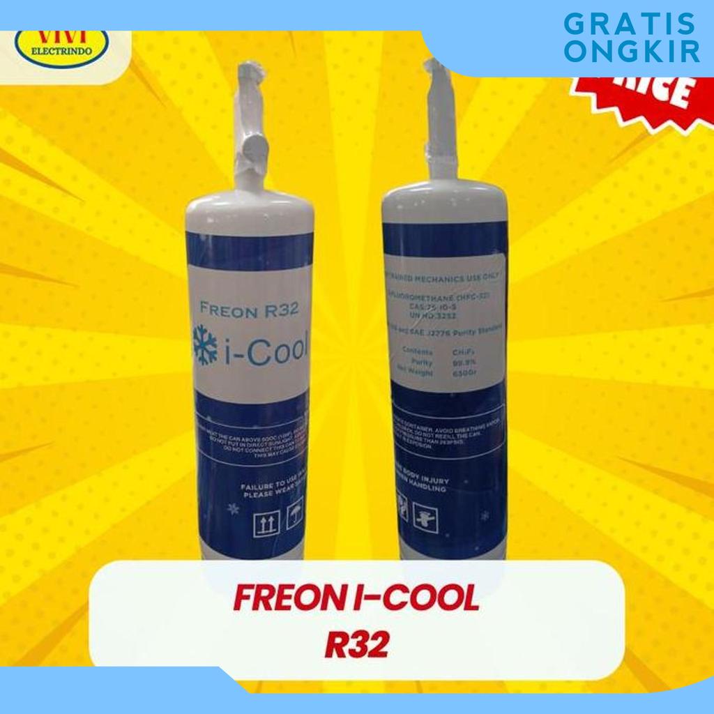 Freon Icool R32 1Kg Berat Bersih 650G Original
