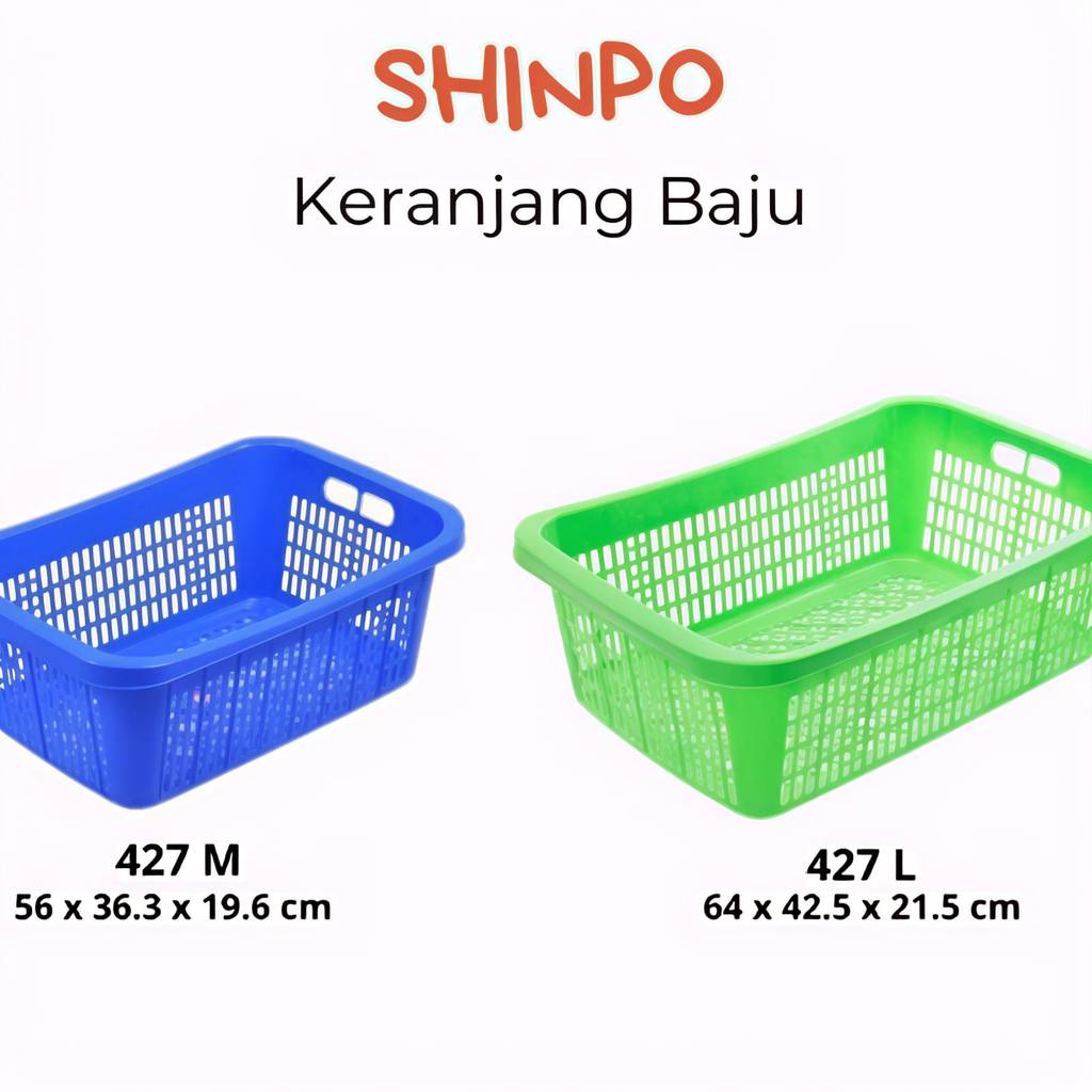 Keranjang Baju Rigen Bayi Shinpo 427 M Shinpo 427L Grady Keranjang Pakaian Baju Laundry Kotor Bersih