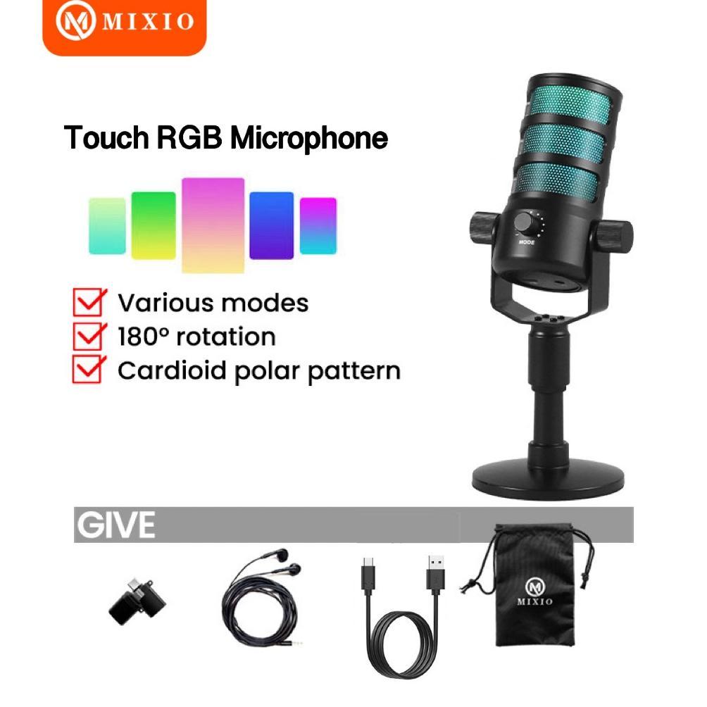MIXIO TL-H1 Condenser Microphone USB Type-C with RGB Streaming &Gaming